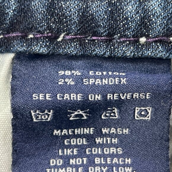 Vigoss Dublin Capri Jeans Womens 9/10 Blue Stretch Denim Heavy Stitching - Picture 7 of 10